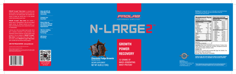 Load image into Gallery viewer, Prolab Nutrition - N-Large2™ Mass Gainer 6LB
