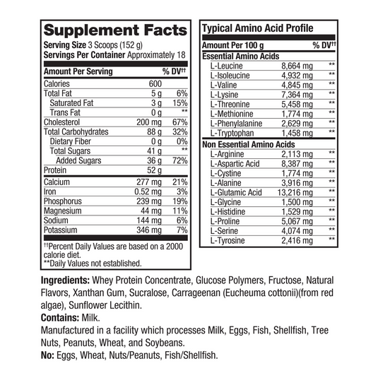Prolab Nutrition - N-Large2™ Mass Gainer 6LB