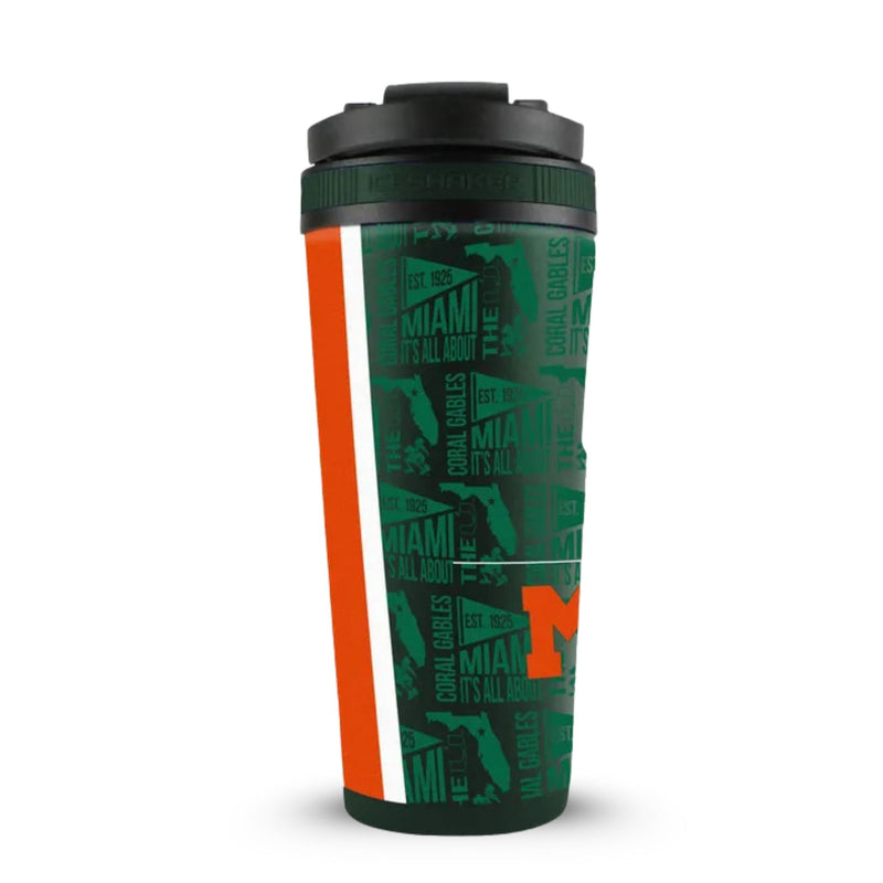 Load image into Gallery viewer, Ice Shaker - Officially Licensed University of Miami 26oz Ice Shaker
