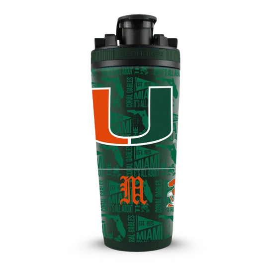 Ice Shaker - Officially Licensed University of Miami 26oz Ice Shaker