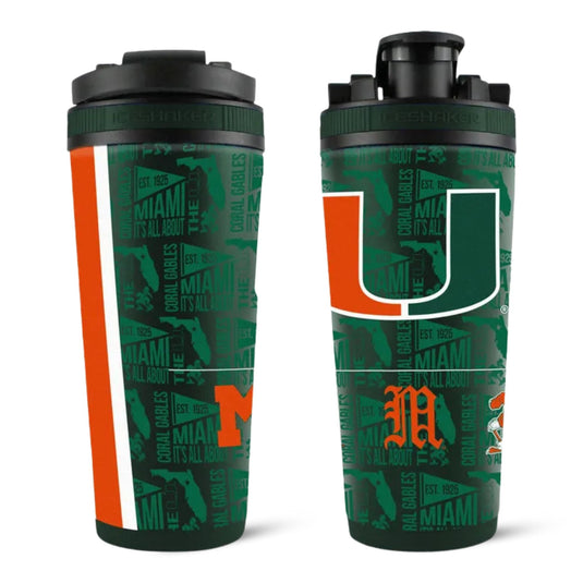 Ice Shaker - Officially Licensed University of Miami 26oz Ice Shaker