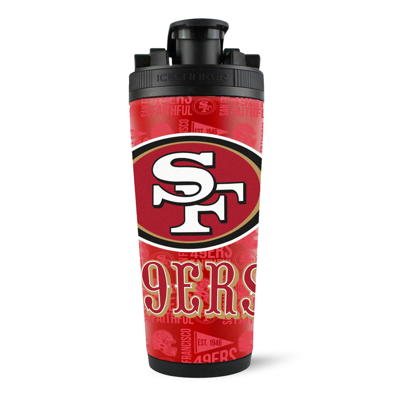 Load image into Gallery viewer, Ice Shaker - Officially Licensed San Francisco 49ers 26oz Ice Shaker
