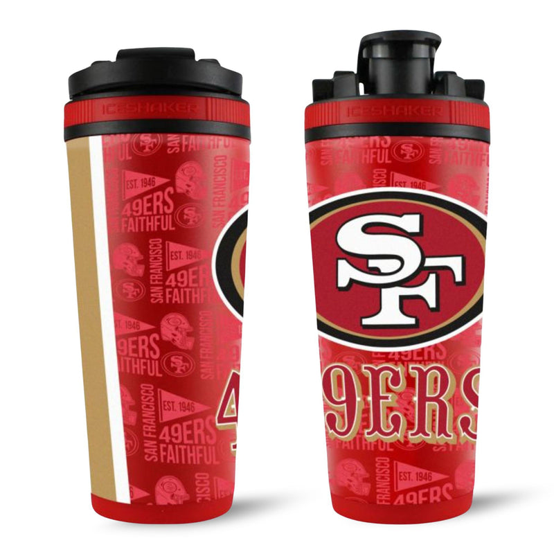 Load image into Gallery viewer, Ice Shaker - Officially Licensed San Francisco 49ers 26oz Ice Shaker

