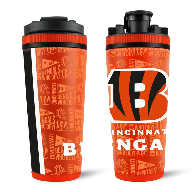Load image into Gallery viewer, Ice Shaker - Officially Licensed Cincinnati Bengals 26oz Ice Shaker
