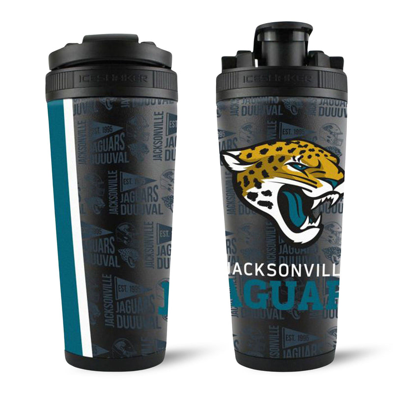 Load image into Gallery viewer, Ice Shaker - Officially Licensed Jacksonville Jaguars 26oz Ice Shaker
