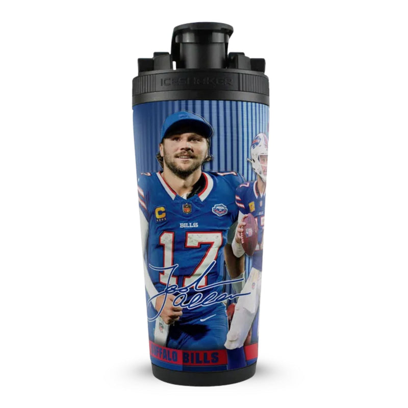 Load image into Gallery viewer, Ice Shaker - Official Josh Allen Buffalo Bills 4D 26oz Ice Shaker
