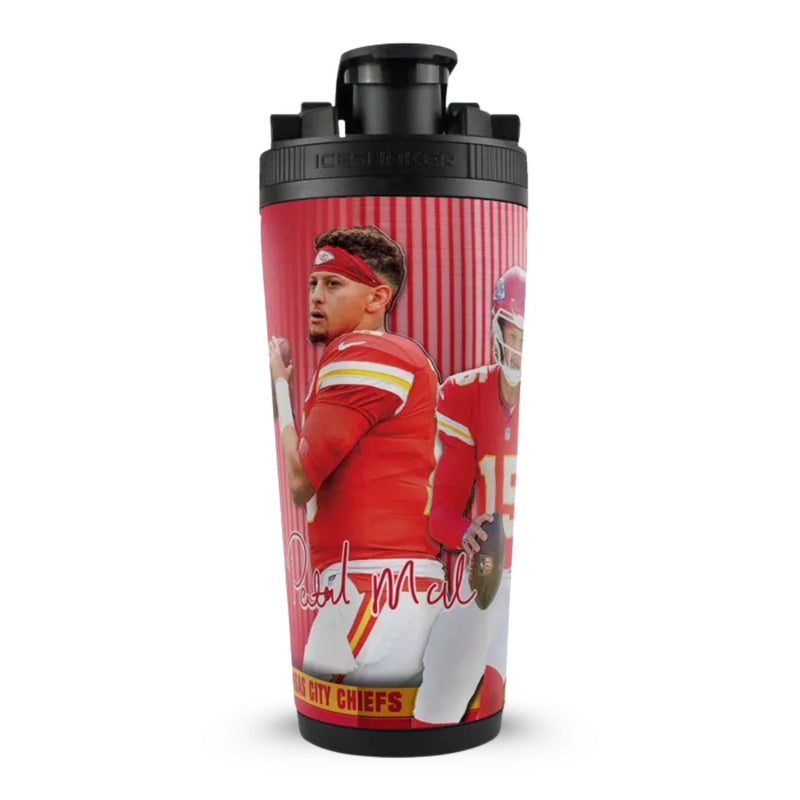 Load image into Gallery viewer, Ice Shaker - Patrick Mahomes Kansas City Chiefs 4D 26oz Ice Shaker
