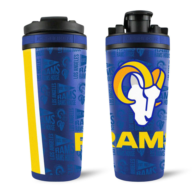 Load image into Gallery viewer, Ice Shaker - Officially Licensed Los Angeles Rams 26oz Ice Shaker
