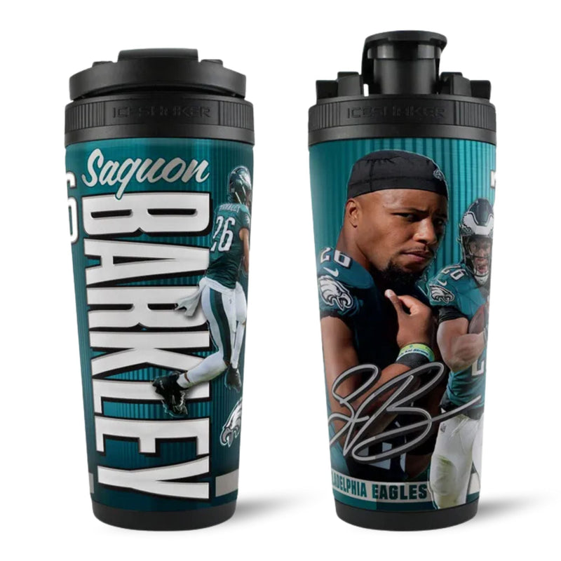 Load image into Gallery viewer, Ice Shaker - Saquon Barkley Philadelphia Eagles 4D 26oz Ice Shaker
