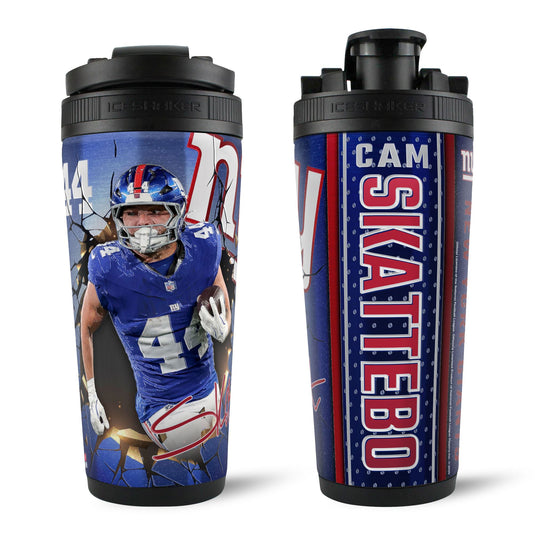 Ice Shaker - Cam Skattebo NY Giants 4D 26oz Ice Shaker