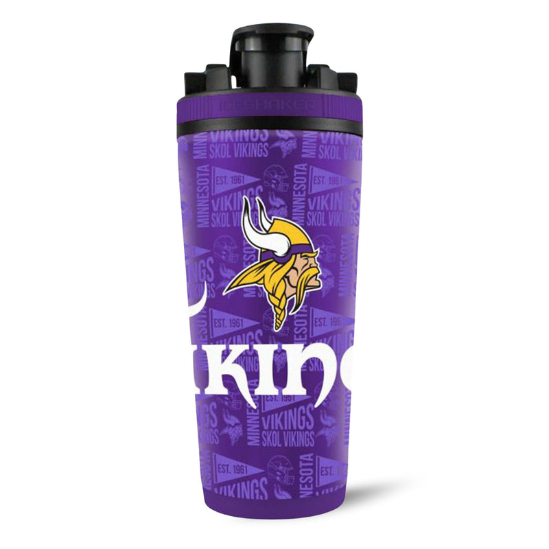 Load image into Gallery viewer, Ice Shaker - Officially Licensed Minnesota Vikings 26oz Ice Shaker
