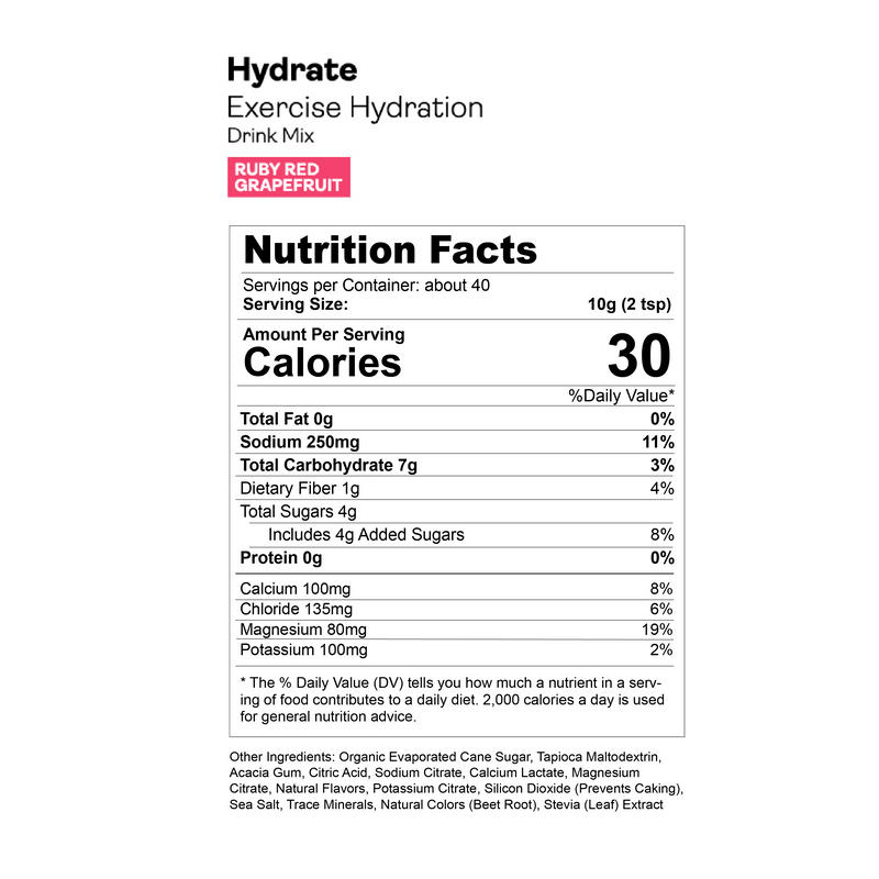 Load image into Gallery viewer, Gnarly Hydrate Ruby Red Grapefruit - Nutrition Facts Panel
