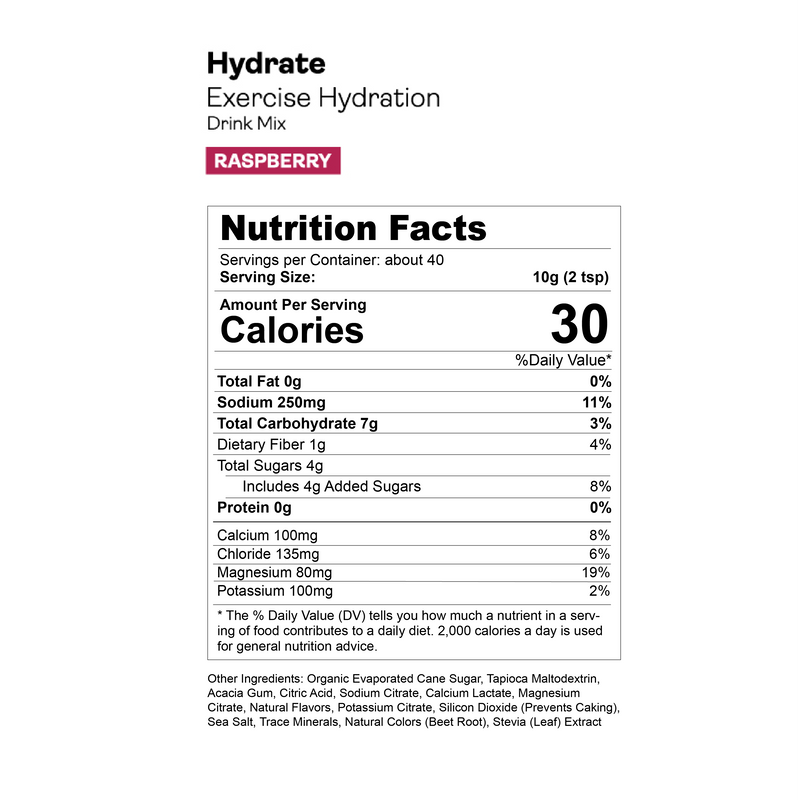 Load image into Gallery viewer, Gnarly Hydrate Raspberry - Nutrition Facts Panel
