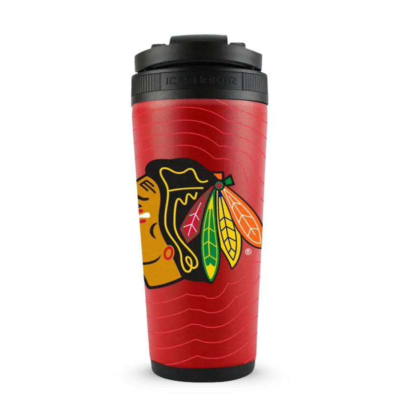 Load image into Gallery viewer, Ice Shaker - Officially Licensed Chicago Blackhawks 26oz Ice Shaker
