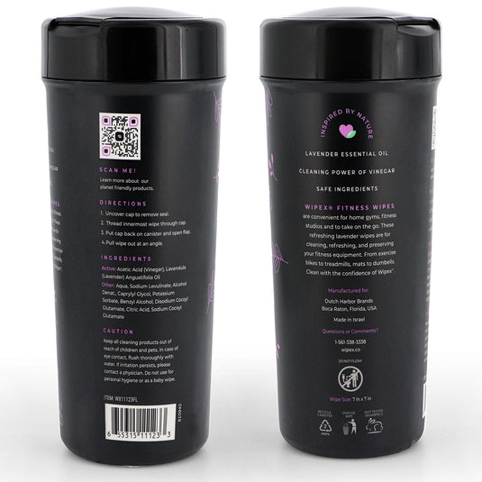 Wipex Co. - Natural Fitness Equipment Wipes – Safe on Skin, Essential Oil Formula