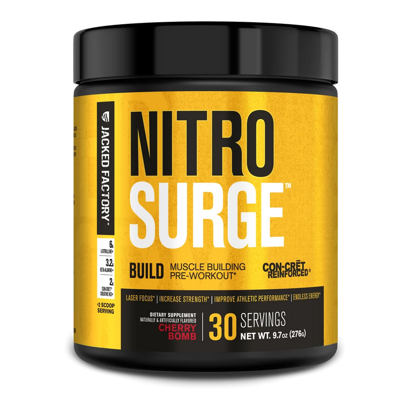 Load image into Gallery viewer, Jacked Factory - Nitrosurge Build - Muscle Building Pre-Workout - Cherry Bomb
