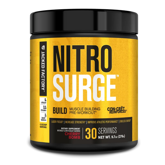 Jacked Factory - Nitrosurge Build - Muscle Building Pre-Workout - Cherry Bomb