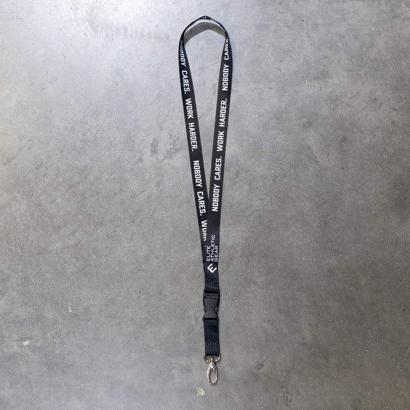 Load image into Gallery viewer, Elite Athletic Gear - Nobody Cares. Work Harder. Lanyard
