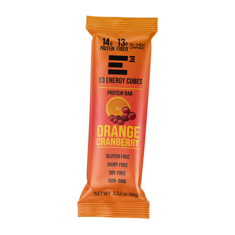 Load image into Gallery viewer, E3 Energy Cubes - Orange Cranberry Protein Bars (12 bars)
