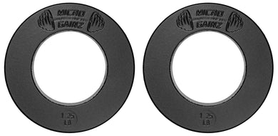 Micro Gainz - Olympic Size Fractional Weight Plates Pair of 1.25LB Plates