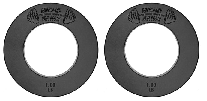 Micro Gainz Olympic Size Fractional Weight Plates Pair of 1LB Plates