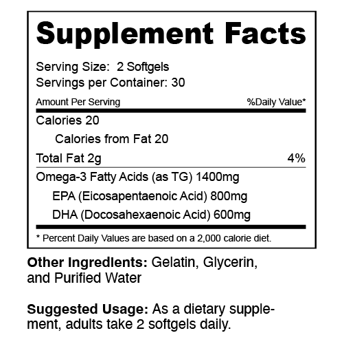 Load image into Gallery viewer, Gnarly Baseline Omega-3 - Nutrition Facts Panel
