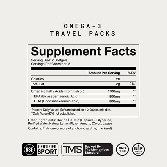 Momentous - Omega-3 Travel Packs - Vitamins & Supplements