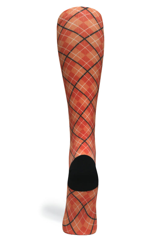 Crazy Compression - Orange Plaid - (Standard & Extra Wide)