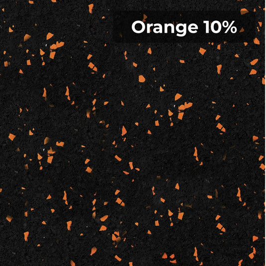 Orange 10% rubber flooring swatch