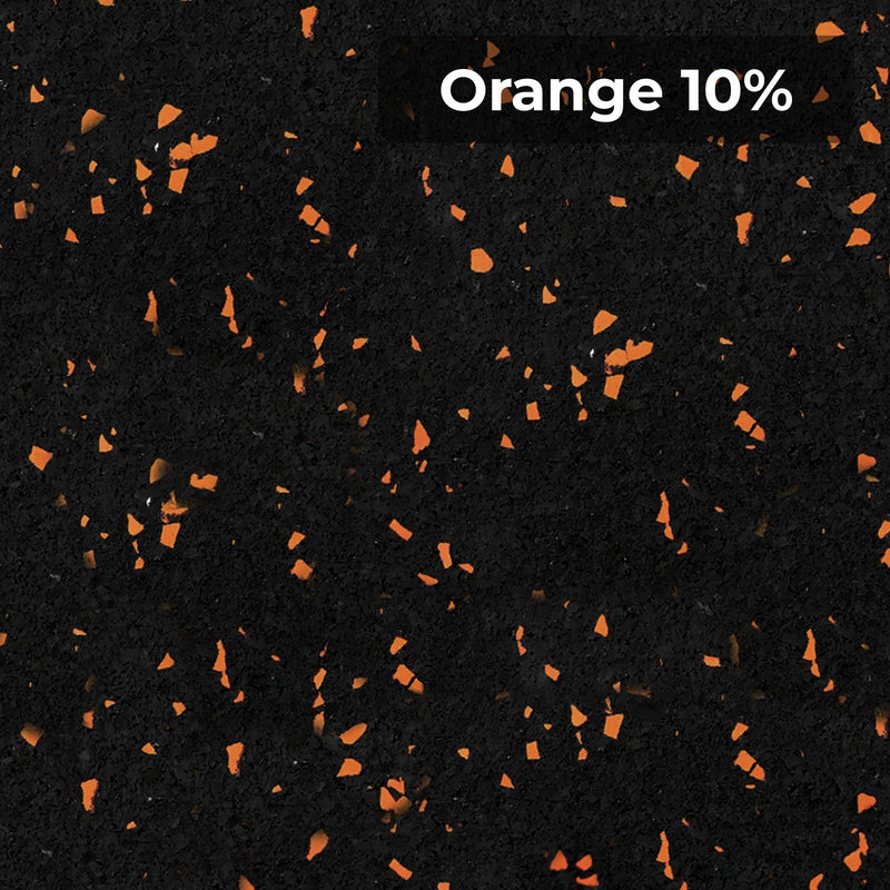Load image into Gallery viewer, Orange 10% rubber flooring swatch
