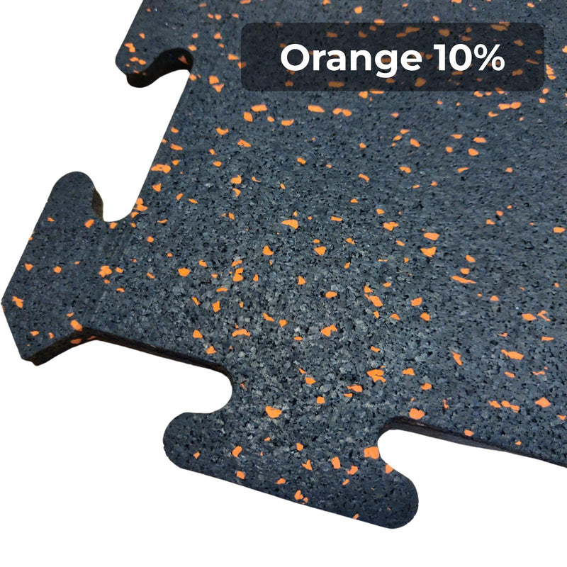 Load image into Gallery viewer, Orange 10% rubber flooring swatch
