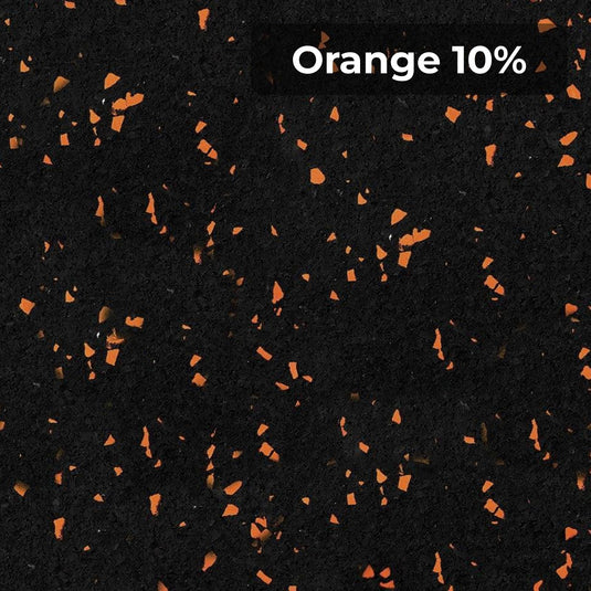 Orange 10% rubber flooring swatch