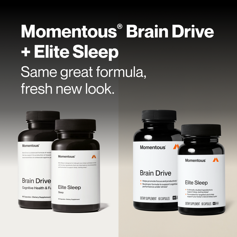 Load image into Gallery viewer, Momentous - Brain Drive + Elite Sleep Stack - Vitamins &amp; Supplements

