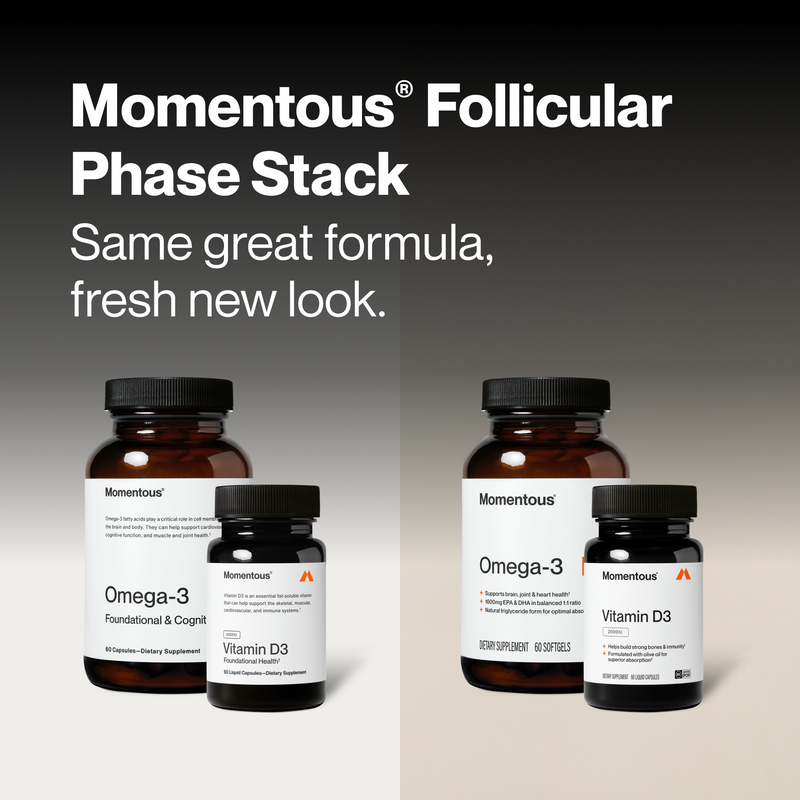 Load image into Gallery viewer, Momentous - Follicular Phase Support Stack - Vitamins &amp; Supplements
