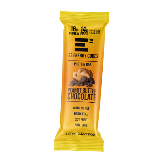 E3 Energy Cubes - Peanut Butter & Chocolate Protein Bars (12 bars)