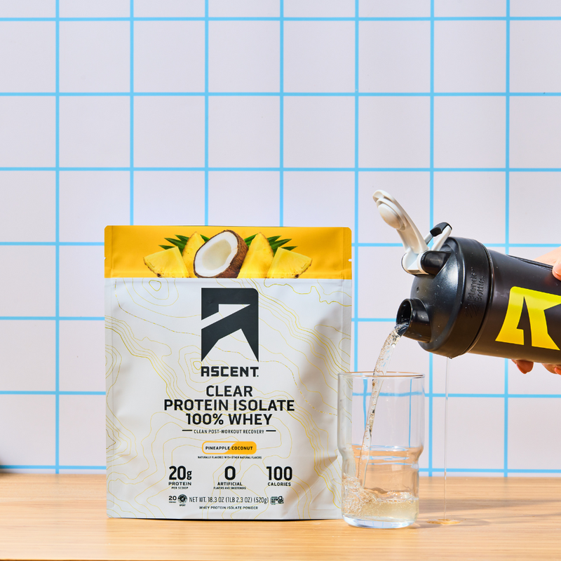 Load image into Gallery viewer, Ascent Clear Whey Isolate - juice-like mix being poured
