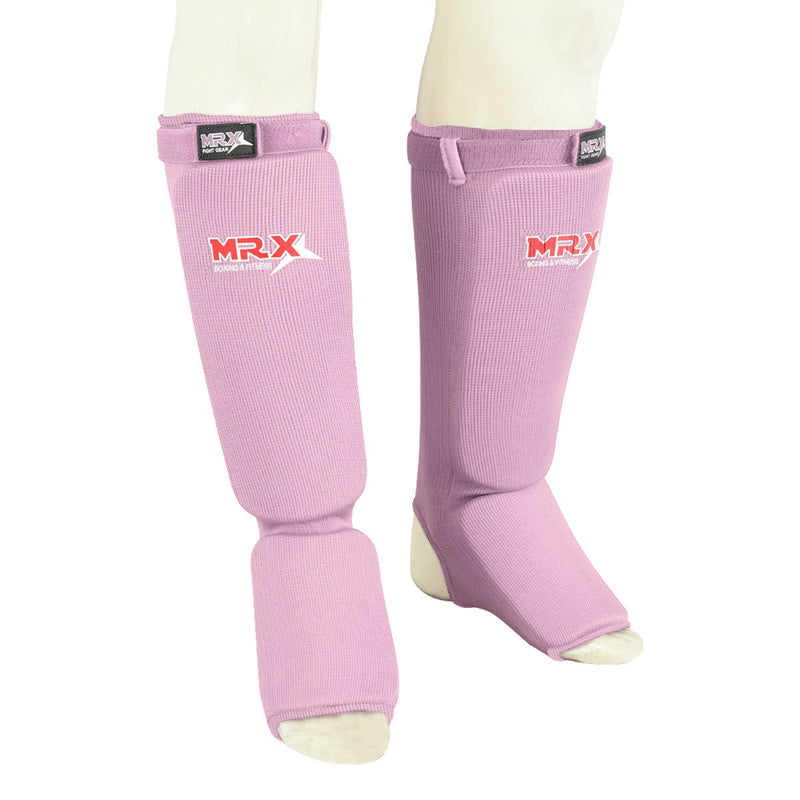 Load image into Gallery viewer, MRX BOXING &amp; FITNESS Muay Thai Shin Guards Kick Boxing Leg &amp; Foot Protector Pad MMA Shin Guard Extra Padding for Men or Women
