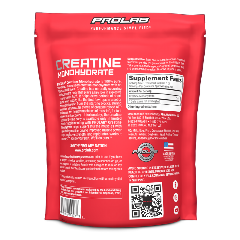 Load image into Gallery viewer, Prolab Nutrition - Micronized Creatine Monohydrate Powder
