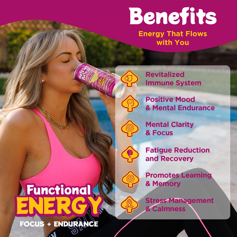 Load image into Gallery viewer, Melting Forest - Mushroom Energy Drink 12 Pack - Strawberry Lemonade
