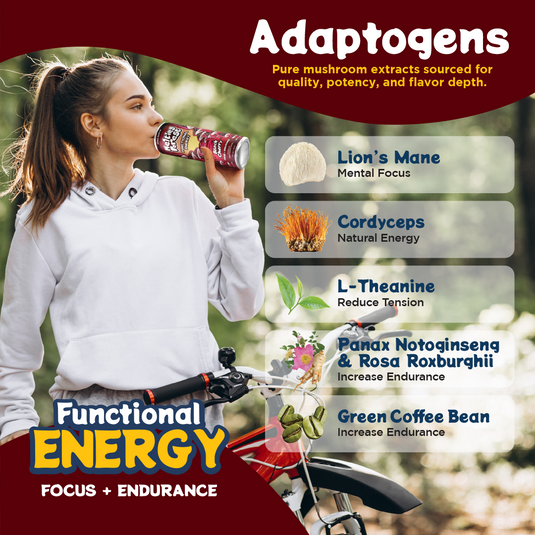 Melting Forest - Mushroom Energy Drink 12 Pack - Black Cherry