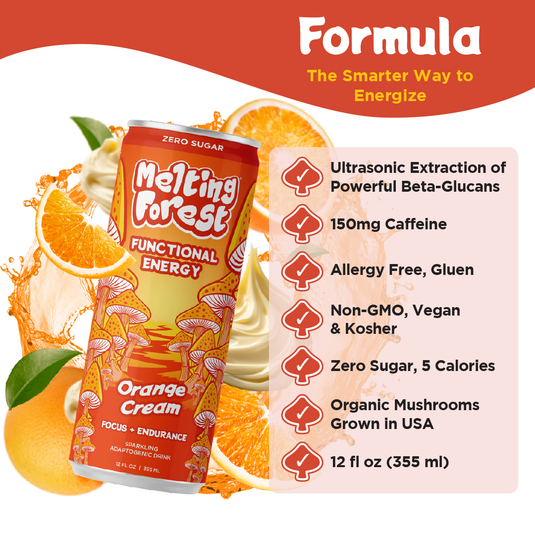 Melting Forest - Mushroom Energy Drink 12 Pack - Orange Cream