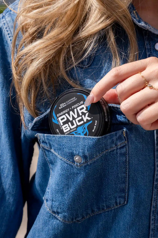 Bucked Up PWR Buck Energy Pouch Tin In Pocket