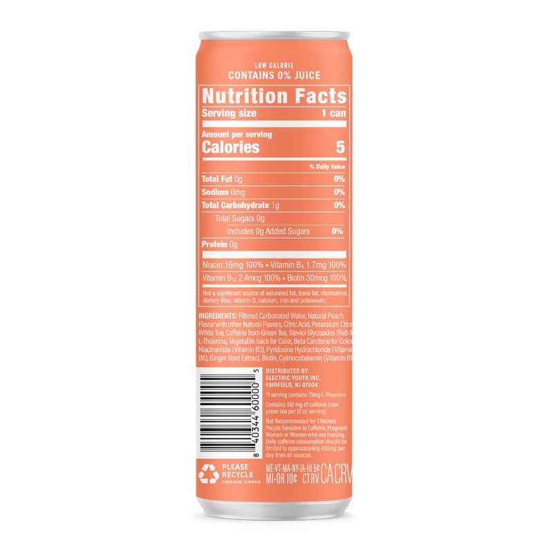 Load image into Gallery viewer, GORGIE - Energy Drink Sparkling Peach Tea
