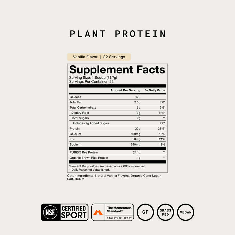 Load image into Gallery viewer, Momentous - In 100% Plant Protein Powder