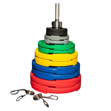 Muscle D Fitness - RUBBER COATED COLORED OLYMPIC PLATES: Rubber Plates, per Pair - Weights Pairs