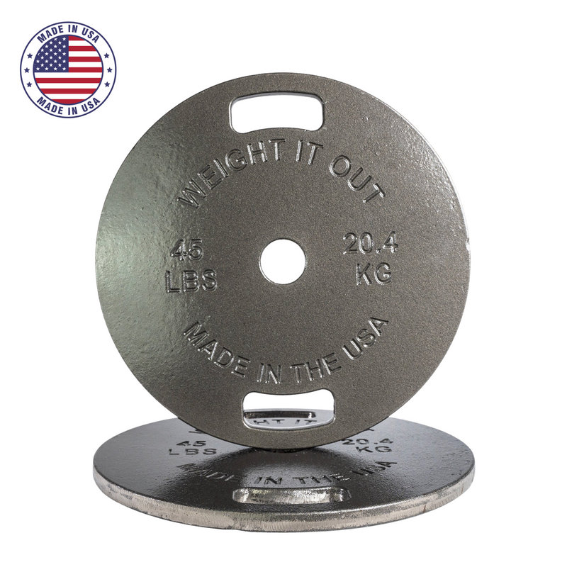 Load image into Gallery viewer, 45 LBs Machined Cast Iron Weight Plate Pair
