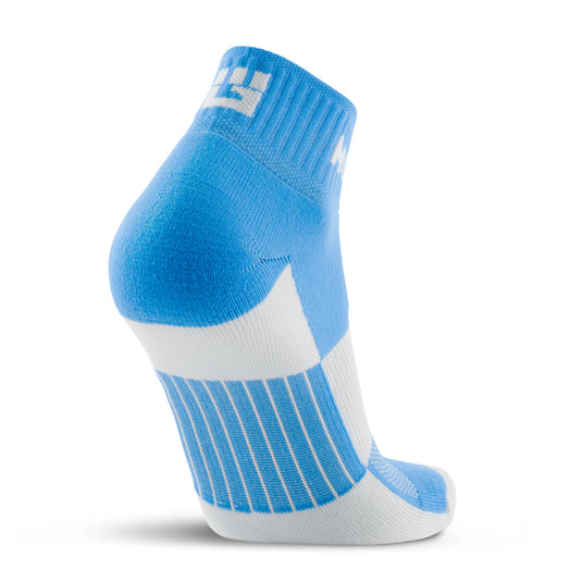 MudGear - Quarter Crew Trail Socks (Neon Blue, 2-Pair Pack)