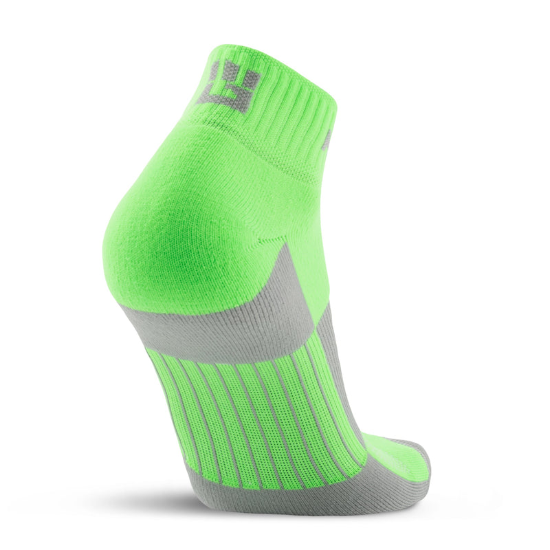 Load image into Gallery viewer, MudGear - Quarter Crew Trail Socks (Neon Green, 2-Pair Pack)
