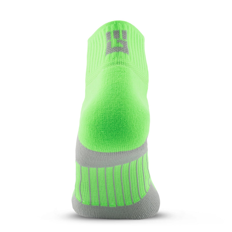 Load image into Gallery viewer, MudGear - Quarter Crew Trail Socks (Neon Green, 2-Pair Pack)
