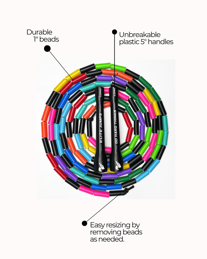 Load image into Gallery viewer, Rainbow Do Hard Things® - Core 1&quot; Beaded Jump Rope
